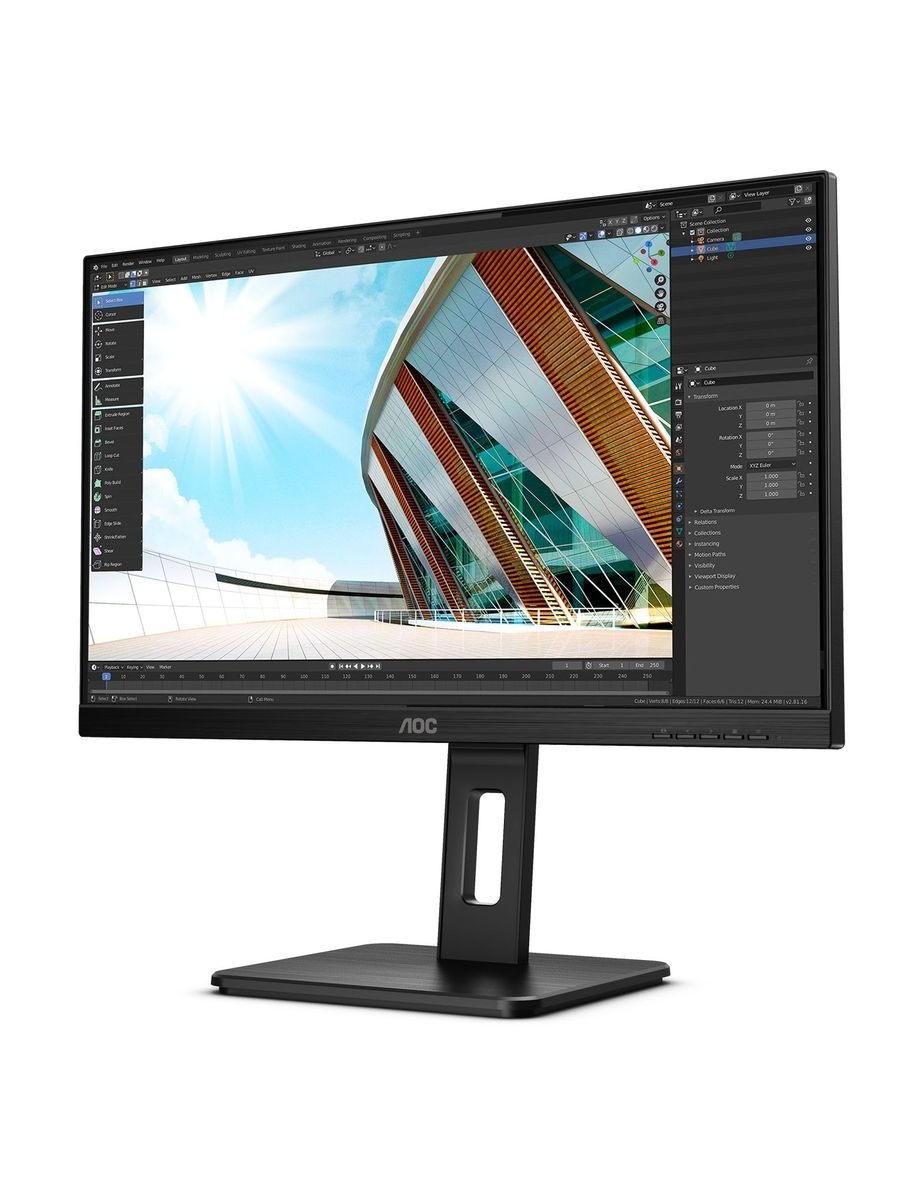 Монитор AOC 27" 3840x2160 60Гц IPS WLED 16:9 4ms HDMI DP 4*USB 3.2 1000:1 50M:1 178/178 350cd HAS Pivot Swivel Tilt Speakers Black U27P2 U27P2 #6