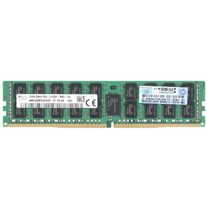 Модуль памяти HPE 16GB (1x16GB) PC4-2133P-R 2Rx4 Registered memory fo Gen9, E5-2600v3 series, analog 774172-001, (Replacement for 726719-B21, 752369-081,774172-001B) 774172-001B 774172-001B