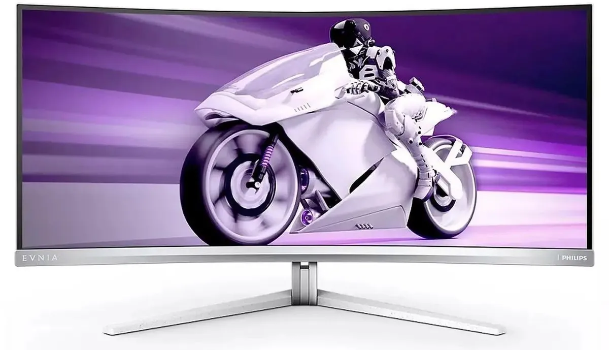 Монитор Philips  LCD 34'' [21:9] 3440x1440(UWQHD) QD-OLED, Curved, nonGLARE, 175 Hz, 250 cd/m2, H178°/V178°, 1.07B, 0,1 ms, 2xHDMI, DP, USB-C, USB-Hub, Height adj, Tilt, Swivel, 3Y, Grey 34M2C8600 34M2C8600