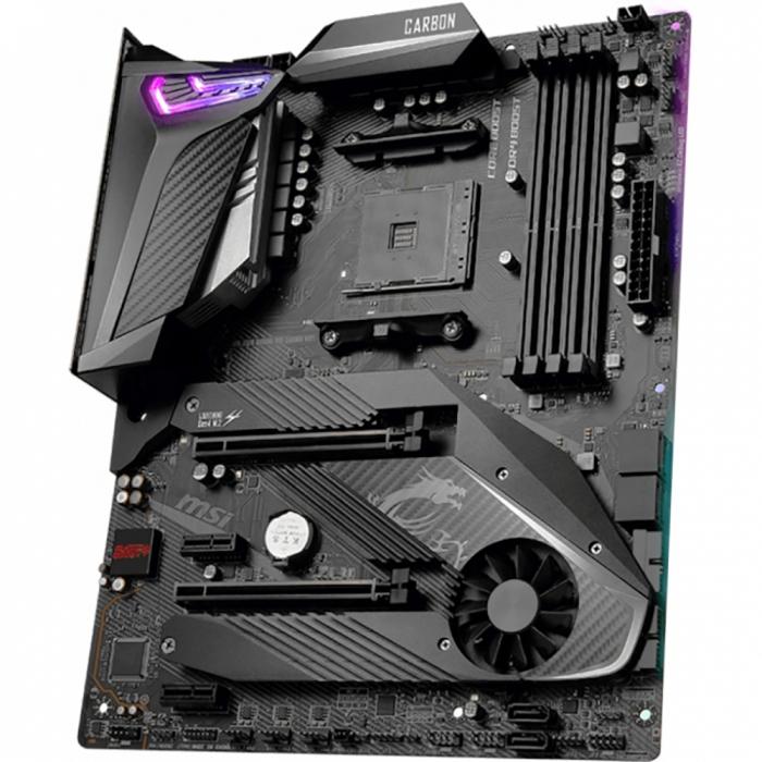 Материнская плата MSI , Socket AM4, AMD® X570, 4xDDR4-2666, 2xPCI-Ex16x, 2xPCI-Ex1x, HDMI, 6xSATA3(RAID 0/1/10), 2xM.2, 8 Ch Audio, 2GLan, WiFI 802.11, (2+4)xUSB2.0, (5+4)xUSB3.2, (1+0)xUSB3.2 Type-C™, 1xPS/2, ATX, RTL MPG X570 GAMING PRO CARBON WIFI MPG X570 GAMING PRO CARBON WIFI