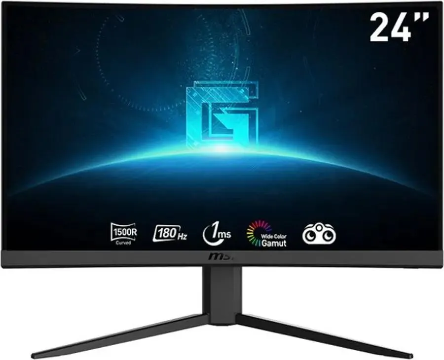 Монитор MSI  G24C4 E2 23.6" 16:9 FHD(1920x1080) VA Curve 1500R, 1ms(MPRT), 3000:1, 100M:1, 250nit, 178/178, 2xHDMI 2.0, 1xDP 1.2, Tilt, VESA, 180HZ, Black, 1y war-ty  9S6-3BA01T-052 9S6-3BA01T-052