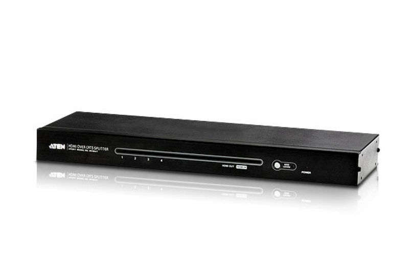 Разветвитель ATEN HDMI, 1> 4 монитора, 40 м./1080p;60 м./1080i, F, по витой паре, без шнуров, Б.П.220> 5.3V, VS1804T-AT-G VS1804T-AT-G