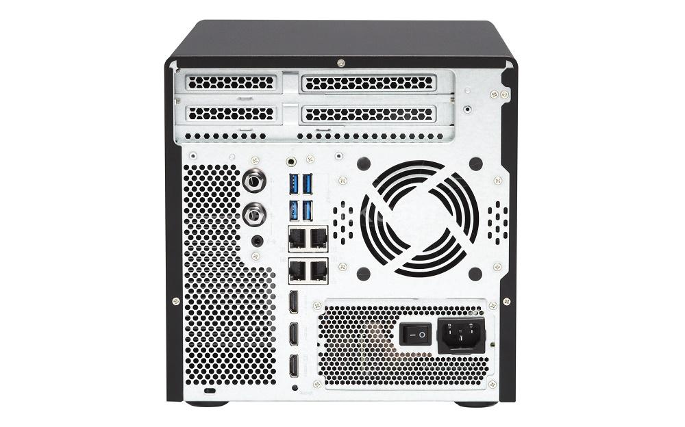 Сетевой RAID-накопитель QNAP 4 отсека 3,5", 2 отсека 2,5", 2 слота M.2, 3 HDMI-порта, 2 порта Thunderbolt 2. Intel Core i3-6100 3,7 ГГц, 8 ГБ TVS-682T-i3-8G TVS-682T-i3-8G