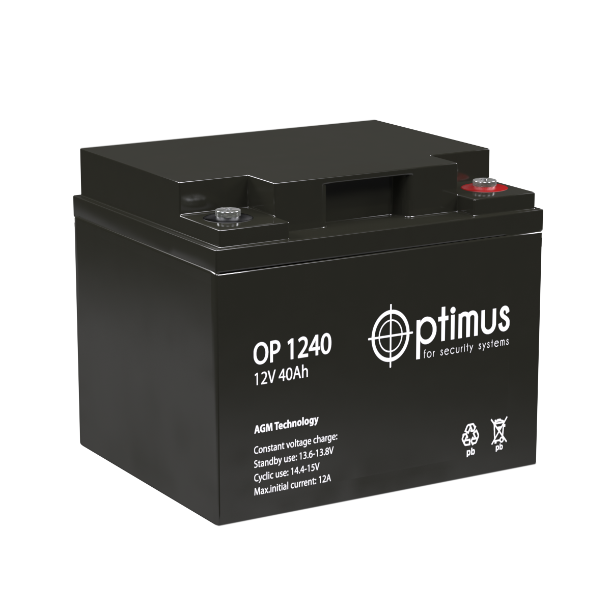 Батарея Delta Optimus, ОПС-серия 12В, 40Ач OP 1240 OP 1240