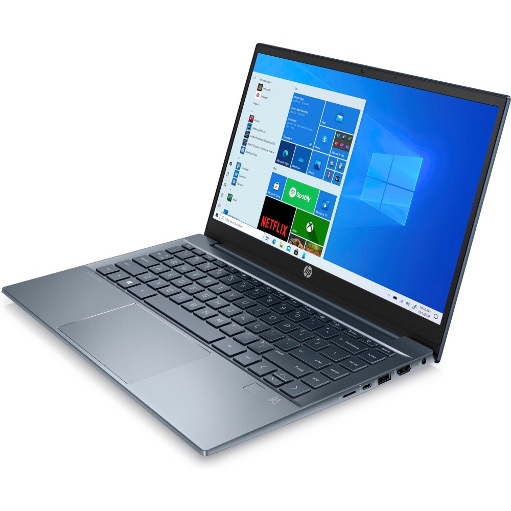 Ноутбук HP Pavilion 14-ec0031ur 14"(1920x1080 IPS)/AMD Ryzen 5 5500U(2.1Ghz)/8192Mb/512PCISSDGb/noDVD/Int:AMD Radeon Integrated Graphics/Cam/BT/WiFi/45WHr/war 1y/Fog Blue /W10 + fingerprint 4E1A5EA 4E1A5EA