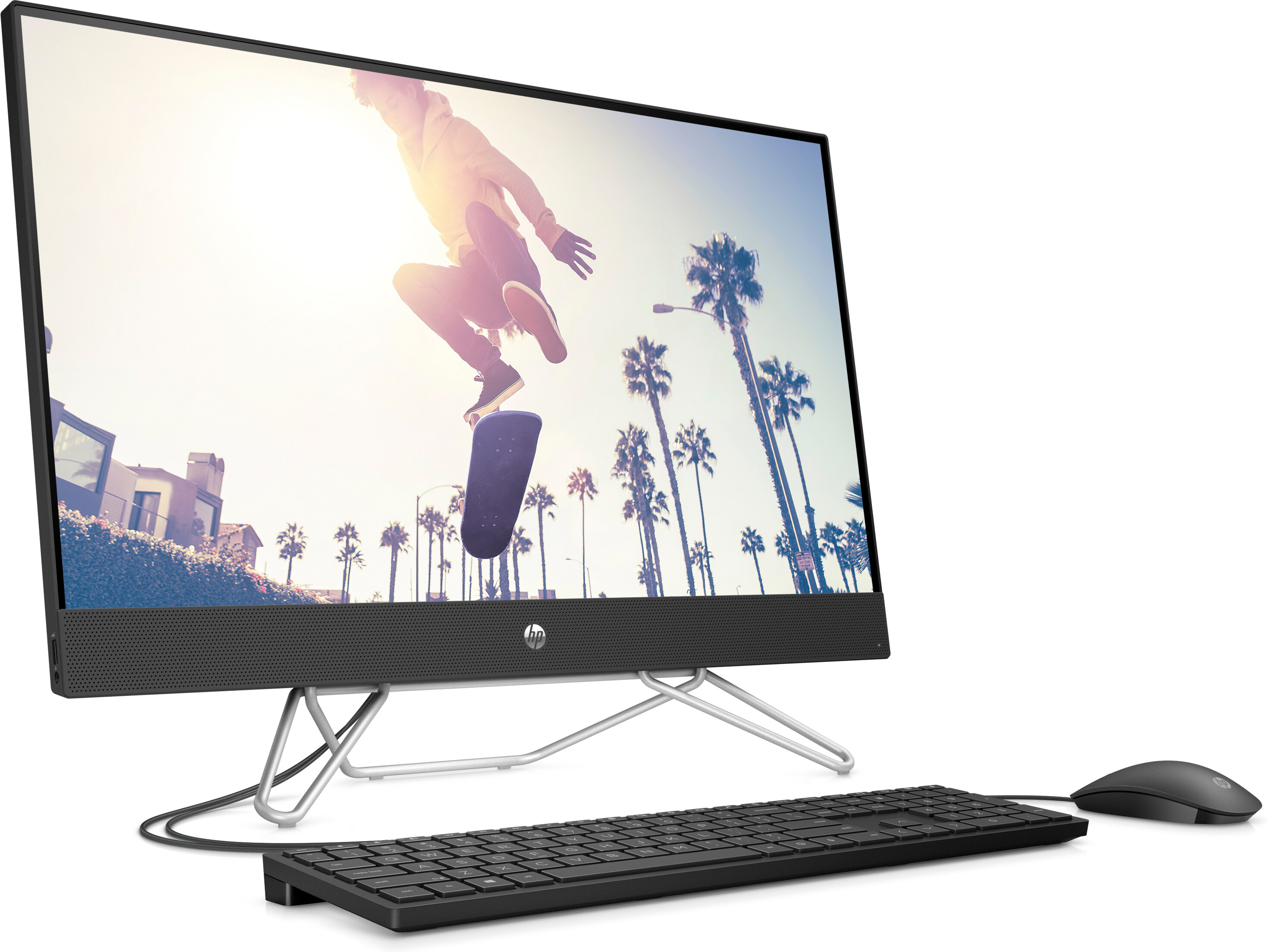 Моноблок HP 27-cb0034ur AiO 27"(1920x1080)/AMD Ryzen 5 5500U(2.1Ghz)/8192Mb/512PCISSDGb/noDVD/Int:AMD Intergrated Graphics /Cam/WiFi/war 1y/Jack Black/FreeDOS + kbd/mouse 5D224EA 5D224EA