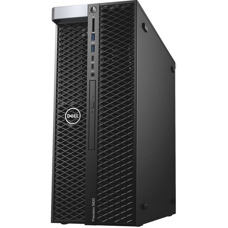 Компьютер Dell Precision T5820 MT Core i9 10920X (3.5)/32Gb/2Tb 7.2k/SSD256Gb/RTX4000 8Gb/DVDRW/Windows 10 Professional/GbitEth/950W/клавиатура/мышь/черный 5820-8086 5820-8086