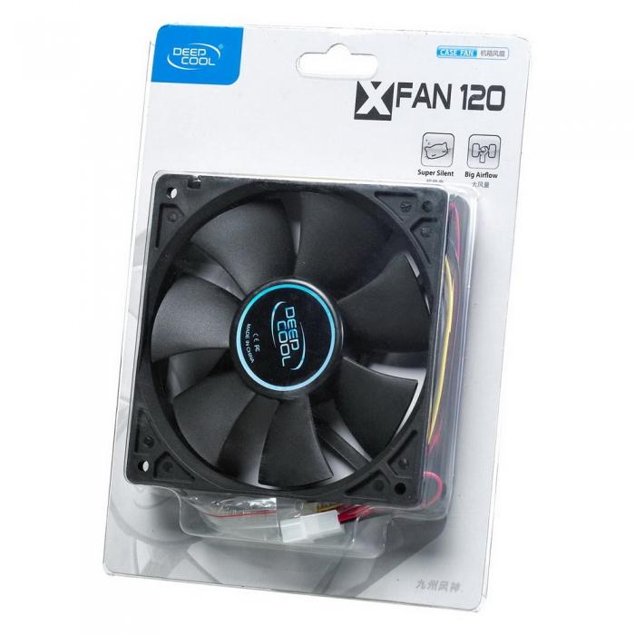 Вентилятор для корпуса 120x120 мм DeepCool XFAN 120 (3пин, 120x120x25мм, 26дБ, 1300об / мин) DP-FDC-XF120