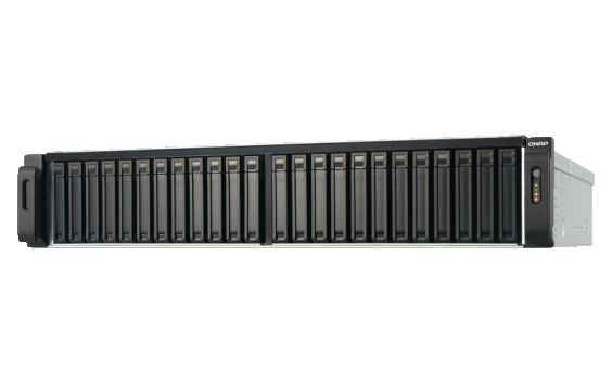 Сетевой RAID-накопитель QNAP 24*2,5" SAS 12 Гб/c, 6*2,5" SATA 6 Гб/c,19", 2БП, QES/QTS, 8-ядерный Xeon D-1548 2,0 ГГц, 128 ГБ ECC TES-3085U-D1548-128GR TES-3085U-D1548-128GR