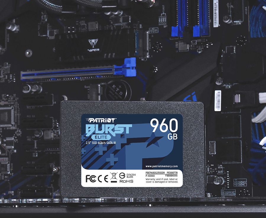 Твердотельный накопитель Patriot SATA 960Gb PBE960GS25SSDR Burst Elite 2.5" PBE960GS25SSDR PBE960GS25SSDR #2