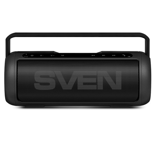 Портативная колонка Sven PS-250BL, черный, 2.0, мощность 2x5 Вт(RMS), Bluetooth, FM, USB, microSD, ручка, встроенный аккумулятор SV-015046 SV-015046