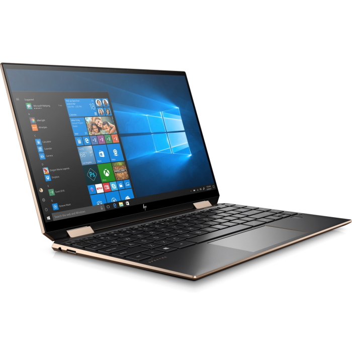 Ноутбук HP Spectre 13x360 13-aw0037ur 13.3"(3840x2160 OLED)/Touch/Intel Core i7 1065G7(1.3Ghz)/16384Mb/1024PCISSDGb/noDVD/Int:Intel Iris Plus Graphics/Cam/WiFi/60WHr/war 1y/Nightfall black/W10 22M52EA 22M52EA