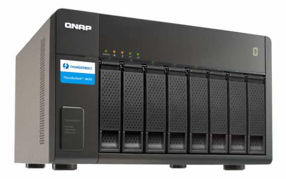 Модуль расширения QNAP Thunderbolt, 8 отсеков для HDD, настольное исполнение. TX-800P TX-800P