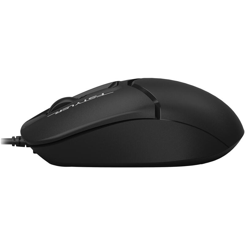 Мышь A4Tech Fstyler черная, проводная, оптическая (1200dpi) silent USB (3but) FM12S black FM12S black