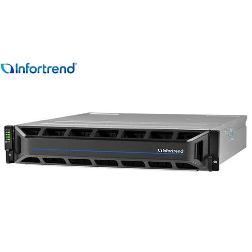 СХД Infortrend EonStor GS 1000 2U/24x2.5 NAS, block, dual controller,2x12Gb SAS EXP. Port,8x1G iSCSI +2x host board slot(s),4x4GB,2x(PSU+FAN), 2x(SuperCap.+Flash),1xRackmount kit (GS 1024R2CBF-D) GS1024R2CBF0D-8U32 GS1024R2CBF0D-8U32