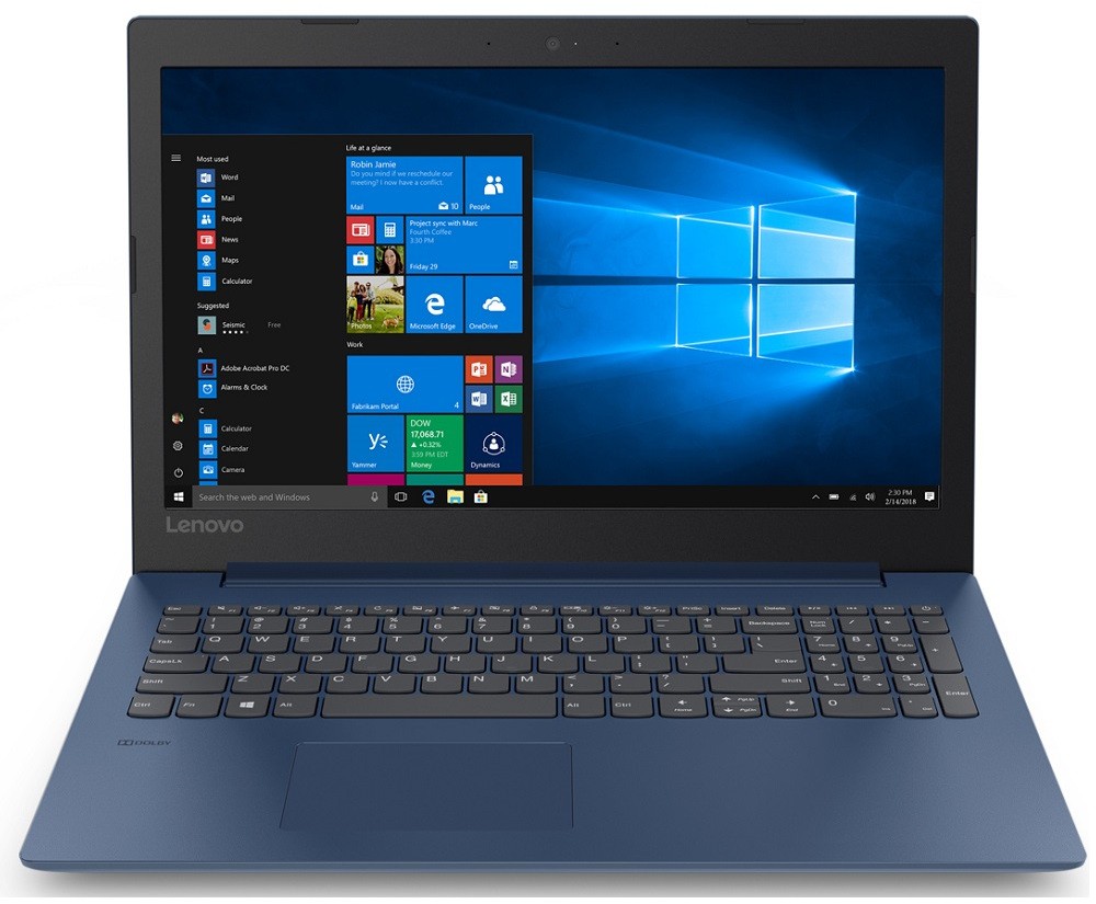 Ноутбук Lenovo IdeaPad 330-15ARR Ryzen 3 2200U 2000 МГц 15.6" 1920x1080 4Гб SSD 256Гб нет DVD AMD Radeon 540 2Гб Windows 10 Home Midnight Blue 81D200KVRU 81D200KVRU 81D200KVRU