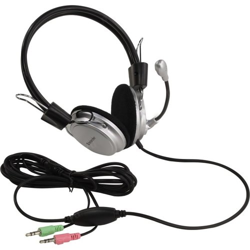 Гарнитура Defender AURA 120 с микрофоном Head-Band 2x 3,5 мм длина провода 3 м контроль громкости цвет черный/серый 63120 63120