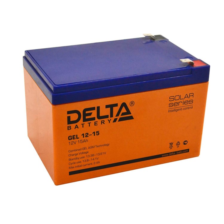 Батарея Delta GEL-серия 12В, 15Ач GEL 12-15 GEL 12-15