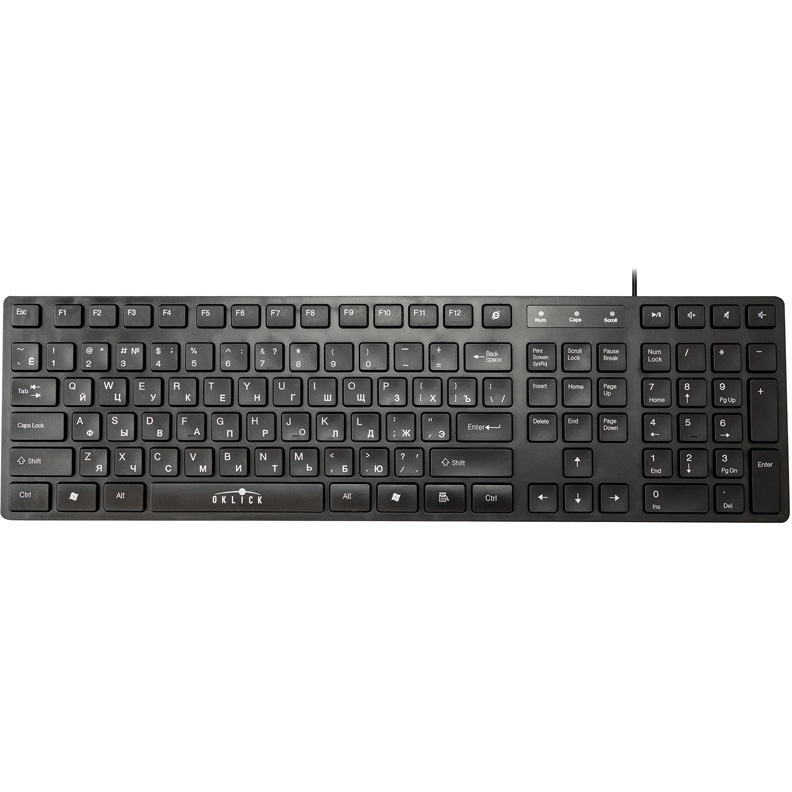 Клавиатура Oklick 556S (черный USB slim Multimedia) (335972) 335972