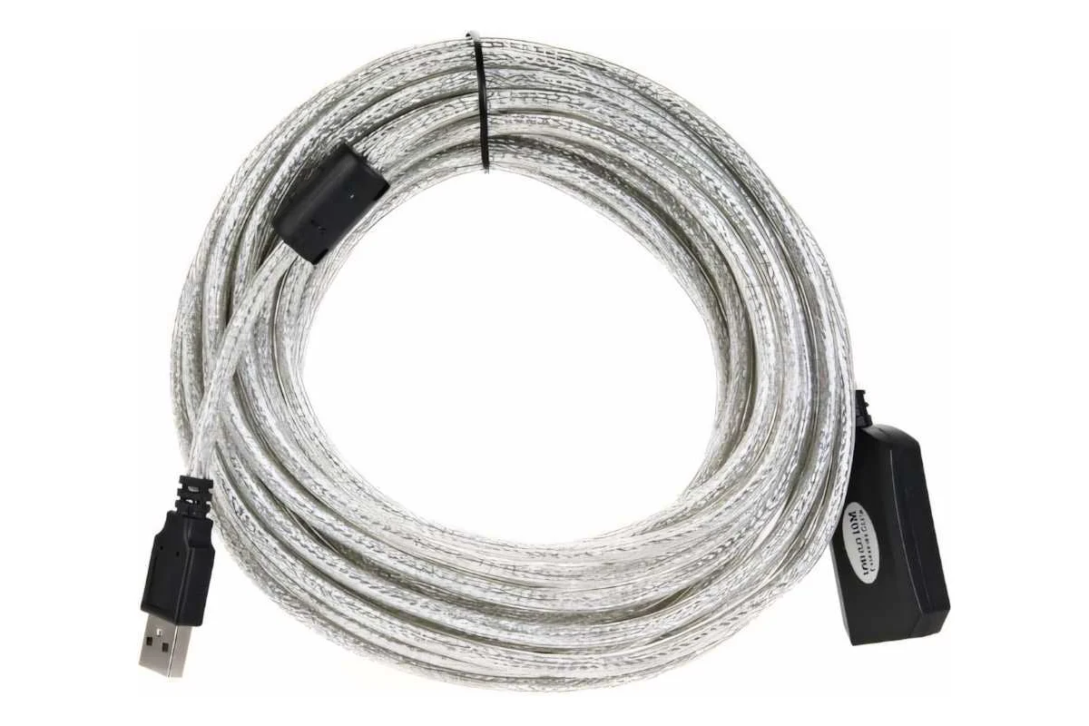 Кабель VCOM VUS7049-10M USB2.0, Am--Af, удлинительный, активный, 10м VUS7049-10M #1