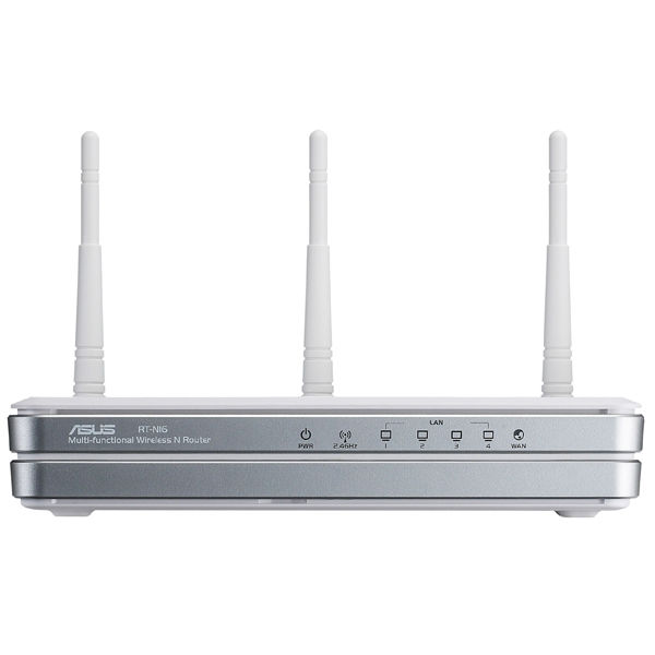 Маршрутизатор Asus  беспроводной 1xWAN, 4x Gb LAN, 2x USB2.0, 802.11n, up to 300 Mb/c RT-N16 RT-N16