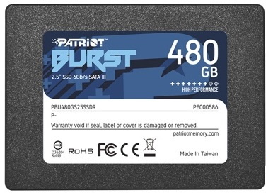 Твердотельный накопитель Patriot SSD SATA III 480Gb Burst 2.5" PBU480GS25SSDR PBU480GS25SSDR
