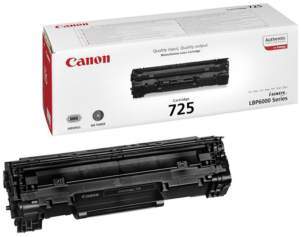 Картридж Canon 725 для LBP-6000/LBP-6000B. Чёрный. 1600 страниц 3484B005/3484B002 3484B005/3484B002