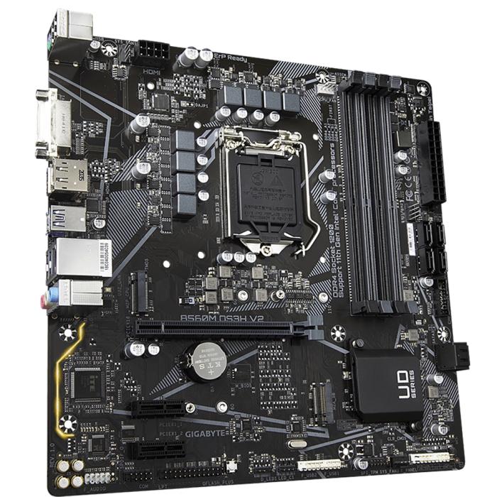 Материнская плата Gigabyte B560M DS3H V2 LGA1200 Intel B560 4xDDR4 mATX AC`97 8ch(7.1) GbLAN DVI HDMI DP B560M DS3H V2 B560M DS3H V2