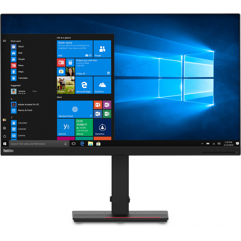 Монитор Lenovo 27" ThinkVision T27h-2L 16:9 QHD (2560x1440) IPS, 4ms, CR 1000:1, BR 350, 178/178, 1xHDMI 1.4, 1xDP 1.2, 1xUSB-C, USB Hub (4x USB 3.1), 1xAudio Out (3.5 mm), Tilt, Swivel, Lift, Pivot, 3YR 62B1GAT2EU 62B1GAT2EU