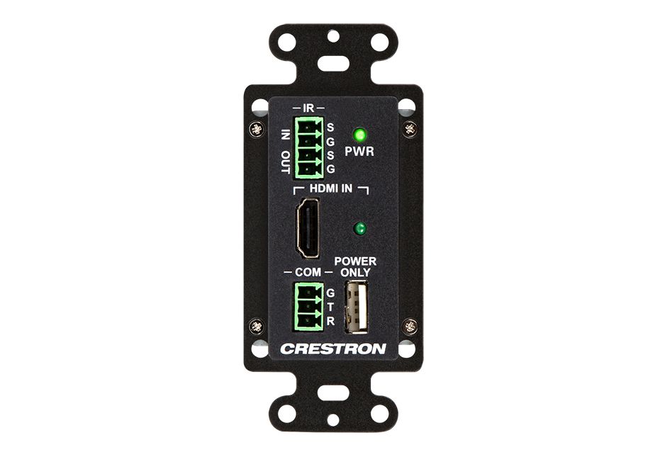 Передатчик сигналов Crestron DM Lite – HDMI® over CATx Transmitter w/IR & RS-232, Wall Plate, Black Textured HD-TXC-101-C-1G-E-B-T HD-TXC-101-C-1G-E-B-T #1