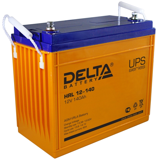 Батарея Delta HRL, UPS-серия 12В, 140 А/ч, 341/173/287 мм HR 12-150 L HR 12-150 L