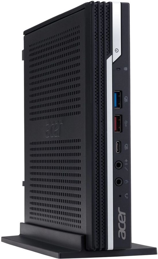 Неттоп Acer Veriton N4660G PG G5400T (3.1)/4Gb/SSD64Gb/UHDG 610/Windows 10 Professional/GbitEth/WiFi/BT/65W/клавиатура/мышь/черный DT.VRDER.059 DT.VRDER.059