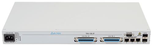 VoIP-шлюз Eltex  36хFXS, 3хRJ45-10/100/1000, 2 слота для SFP, SIP/H.323, 1U, AC 220V TAU-36.IP-AC-S TAU-36.IP-AC-S