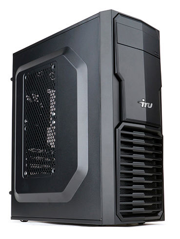 Персональный компьютер iRU Game 525 MT Ryzen 5 2600 (3.4) 16Gb 1Tb 7.2k SSD120Gb GTX1650 4Gb Free DOS GbitEth 500W черный 1418562 1418562