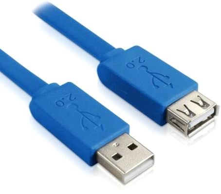 Кабель USB Greenconnect PROF 0.5m USB 2.0, AM/AF, плоский синий, морозостойкий GCR-UEC2M2-BD-0.5m GCR-UEC2M2-BD-0.5m