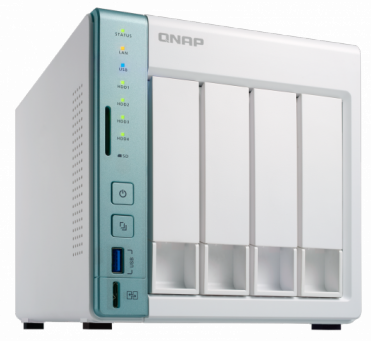 Сетевой RAID-накопитель QNAP 4 Hot-Swap tray w/o HDD. Celeron N3060 dual-core 1.6GHz-2.48GHz, 1GB DDR3L (1x1GB up to 8GB), HDMI, 2xGE LAN, 3xUSB 3.0 D4 Pro D4 Pro