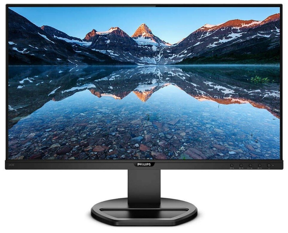 Монитор Philips 23,8" 243B9 1920x1080 75Гц IPS W-LED 16:9 4ms VGA HDMI DP 5*USB3.2 USB-C 3.2 50M:1 1000:1 178/178 250cd HAS Pivot Tilt Swivel Speakers Black 243B9/00 243B9/00