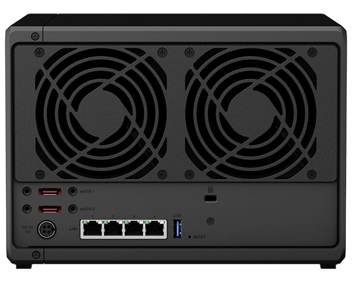 СХД Synology DS1520+ QC2,0GhzCPU/8GbDDR4/RAID0,1,10,5,5+spare,6/upto 5hot plug HDD SATA(3,5' or 2,5')(upto15 with 2xDX517)/2xUSB3.0/2eSATA/4GigE/iSCSI/2xIPcam(upto40)/1xPS/3YW DS1520+ DS1520+