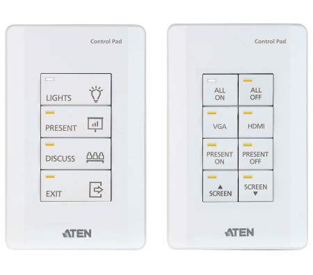 Панель управления ATEN Кнопочная 8 кнопок, цвет- белый, (программируемая) VK0100-AT VK0100-AT