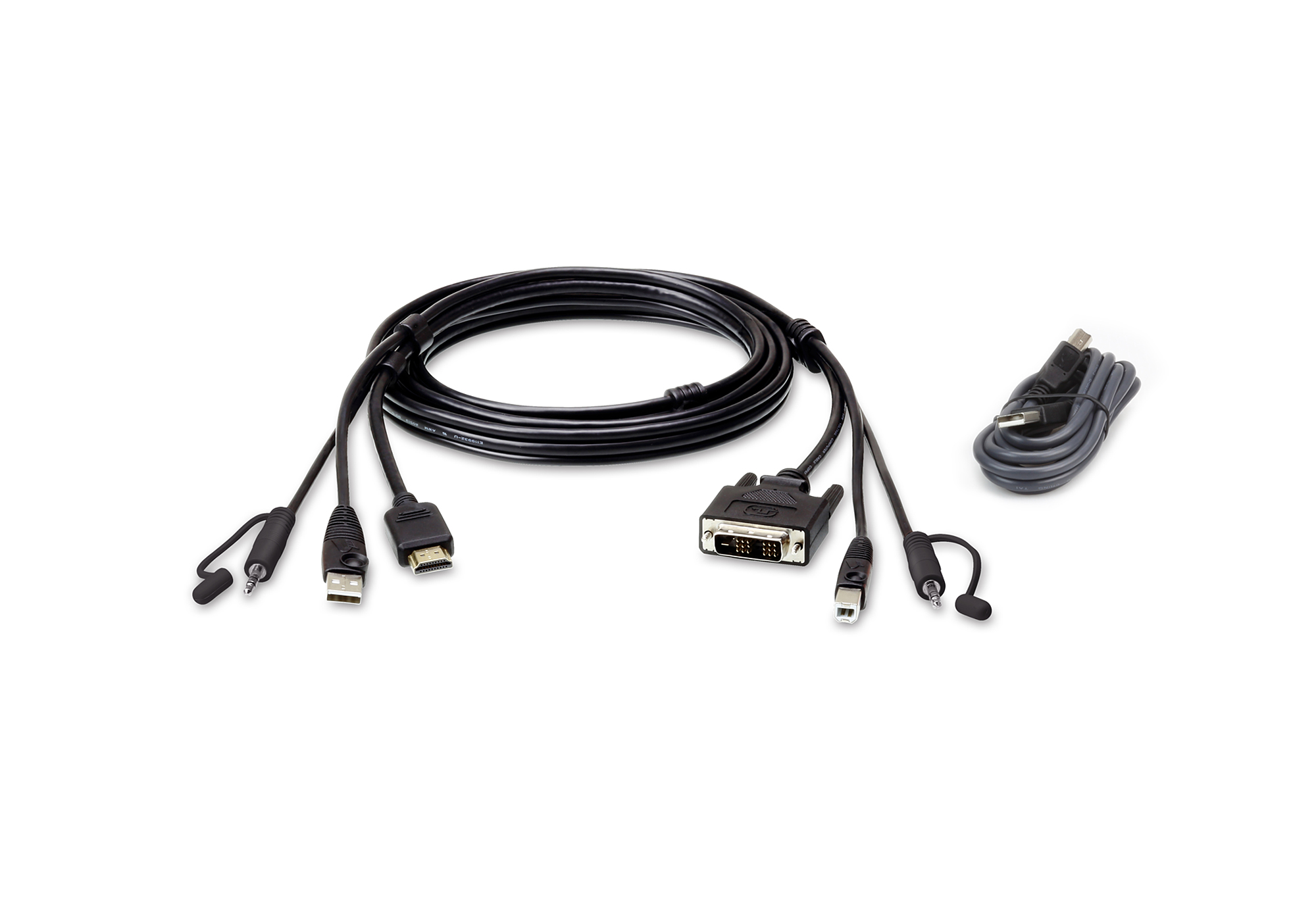 Кабель ATEN мон+клав+мышь USB+аудио, HDMI/DVI-D+2xUSB A-Тип/B-тип+MINIJACK, Male, опрессованный,   1,8 метр черный, 2L-7D02DHX2 2L-7D02DHX2