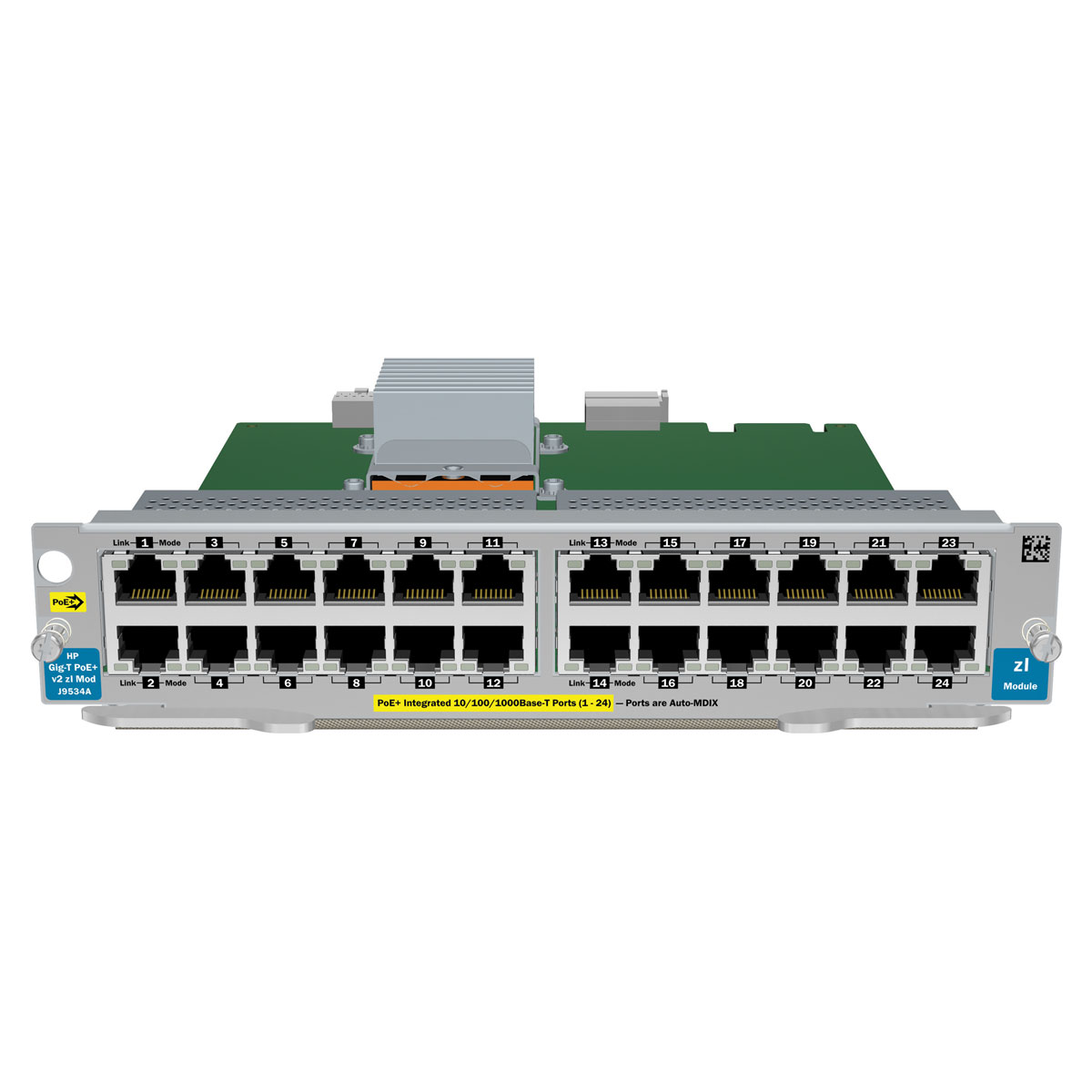 Модуль HPE 24-port Gig-T PoE+ v2 zl Module J9534A J9534A