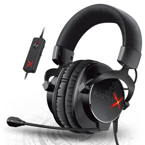 Наушники Creative с микрофоном Sound BlasterX H7 черный/серебристый 1.5м мониторные оголовье 70GH033000001 70GH033000001