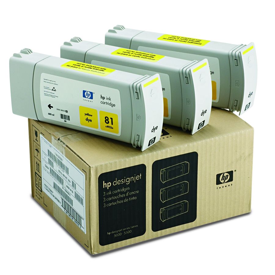 Картридж струйный HP желтый x3уп. для HP DJ 5500/5500ps/5000/5000ps (680мл) C5069A C5069A