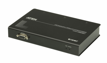 Удлинитель-передатчик ATEN KVM USB, DisplayPort+KBD&MOUSE USB+AUDIO+RS232, 100 метр,, 1xUTP Cat5e/HDBaseT, DP+2MINIJACK+DB9+USB B-тип, Female, ~, DC 5,3V, (макс,разр,4096x2160/3840x2160 60Hz 4:2:0/30Hz 4:4:4) CE920L-AT-G CE920L-AT-G