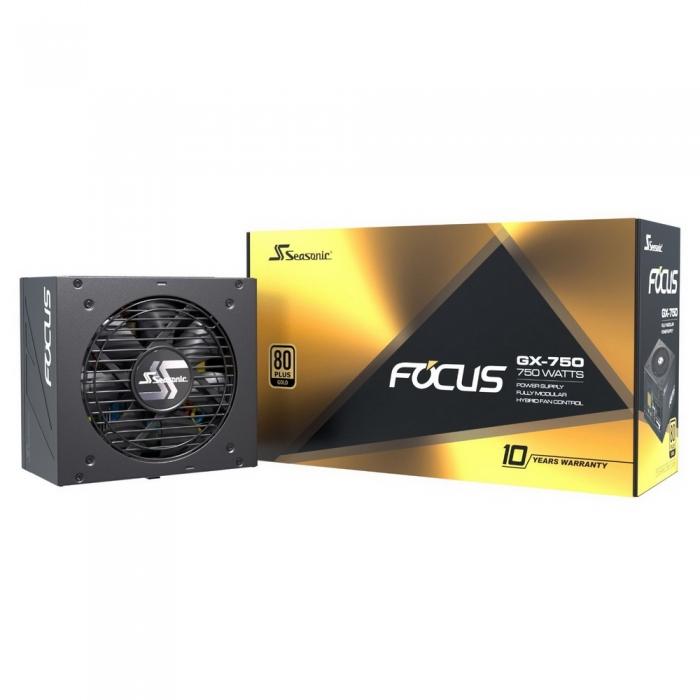 Блок питания Seasonic FOCUS GX-750 APFC 0.99; Модульный МВ(20+4), 2xCPU(4+4),4xPCI-E(6+2),10xSATA,3xMolex,2xMolex to SATA 3.3 Adapter;Fan 120мм, S3FC ;КПД>87%;100-240В,50-60Гц;Защиты OPP/OVP/UVP/ OCP/OTP/SCP;EnergyStar,RoHS; MTBF>100000ч SSR-750FX SSR-750FX