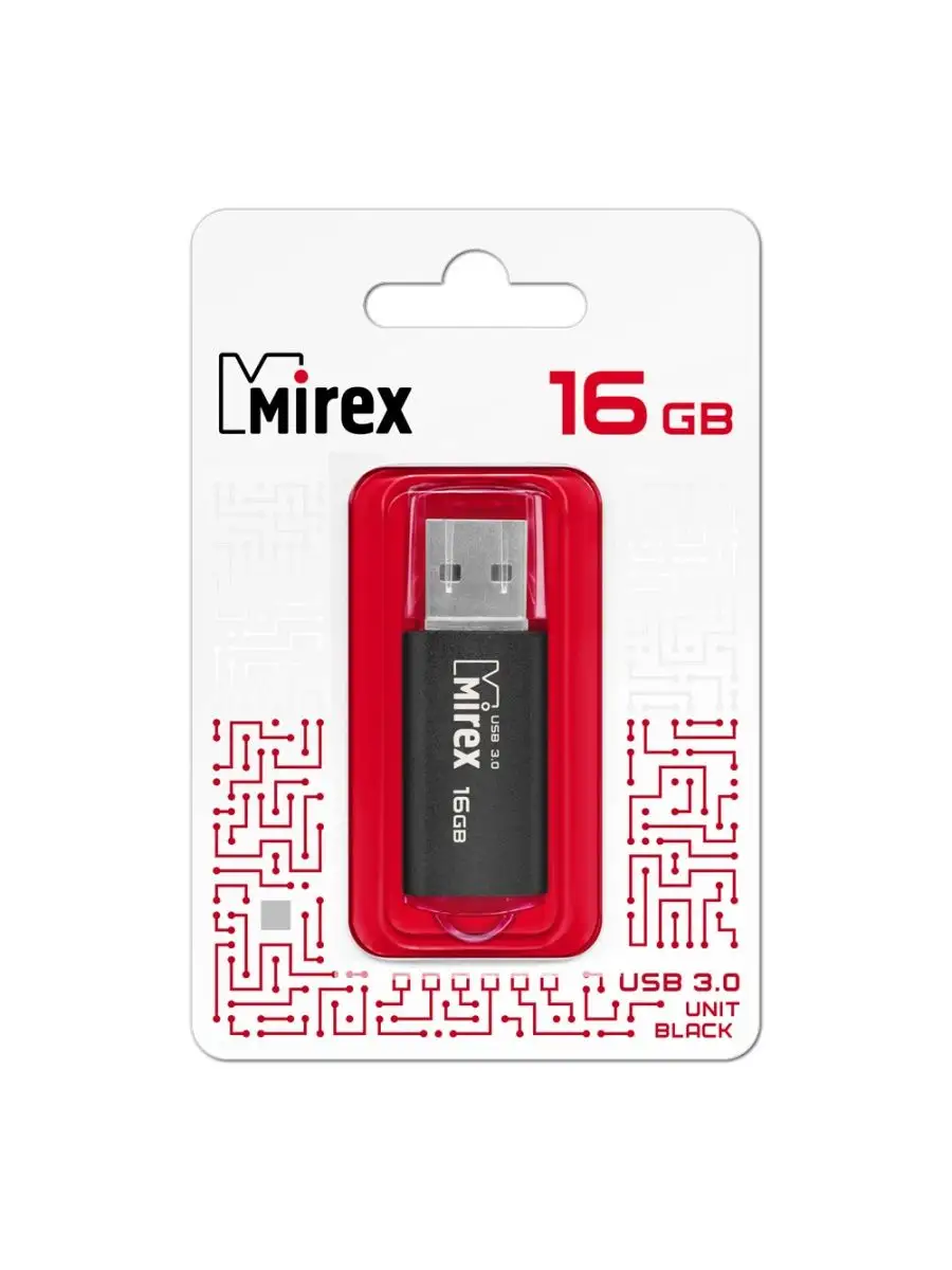 Флеш накопитель Mirex 13600-FM3UBK16 16GB,Unit,USB 3.0,черный 13600-FM3UBK16 13600-FM3UBK16