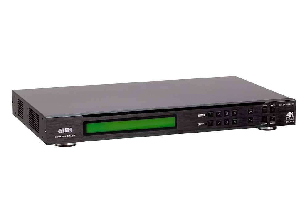Коммутатор ATEN 4x4 4K HDMI Matrix Switch W/Scaler W/EU VM6404HB-AT-G VM6404HB-AT-G