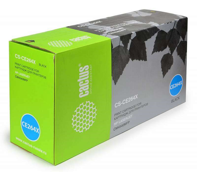 Тонер-картридж Cactus CS-CE264X черный для HP CLJ CM4540 (17000стр.) CS-CE264X CS-CE264X