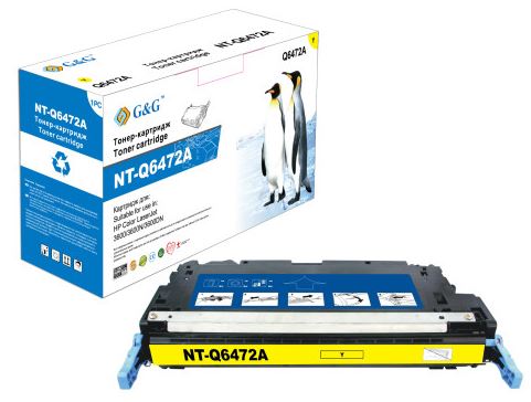 Тонер-картридж G&G желтый для НР Color LaserJet 3600/3800 CP3505 (4000стр) NT-Q6472A NT-Q6472A