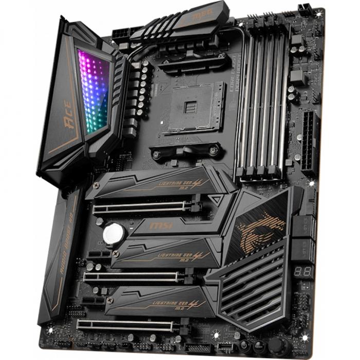 Материнская плата MSI , Socket AM4, AMD® X570, 4xDDR4-2666, 3xPCI-Ex16x, 2xPCI-Ex1x, 4xSATA3(RAID 0/1/10), 3xM.2, 8 Ch Audio, 2xGLan, WiFI 802.11, (2+4)xUSB2.0, (5+4)xUSB3.2, (1+1)xUSB3.2 Type-C™, 1xPS/2, ATX, RTL MEG X570 ACE MEG X570 ACE